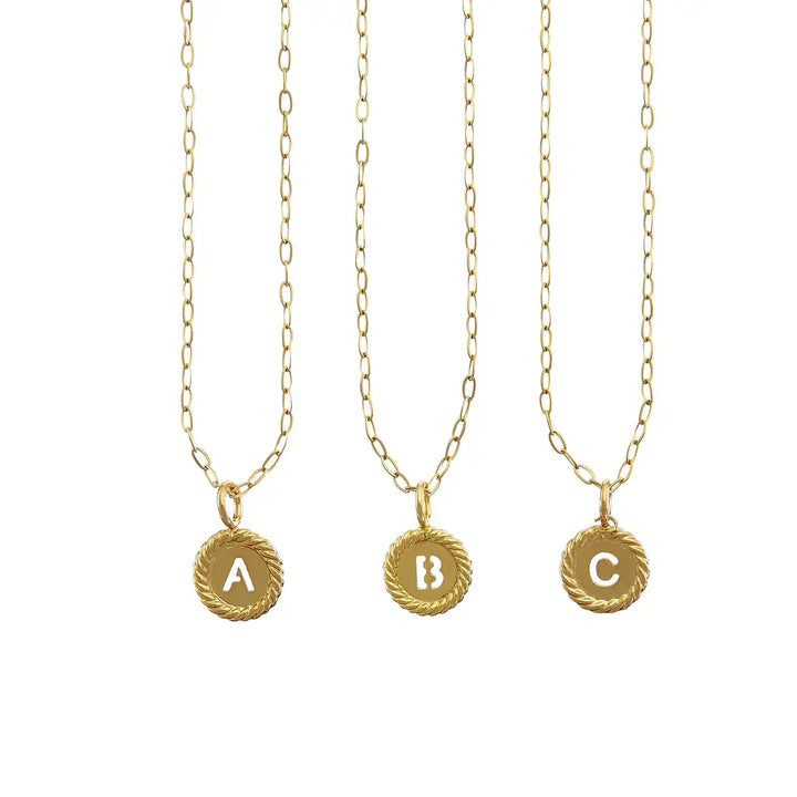 Water Resistant (DEMI-FINE) Sealed With Love Initial Necklace