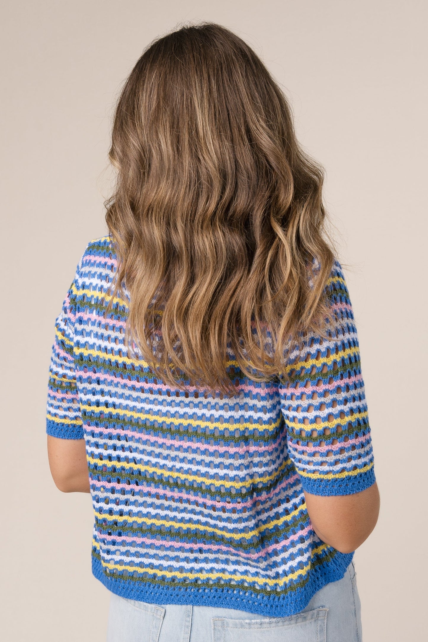 Striped Open Knit Top {More Colors}