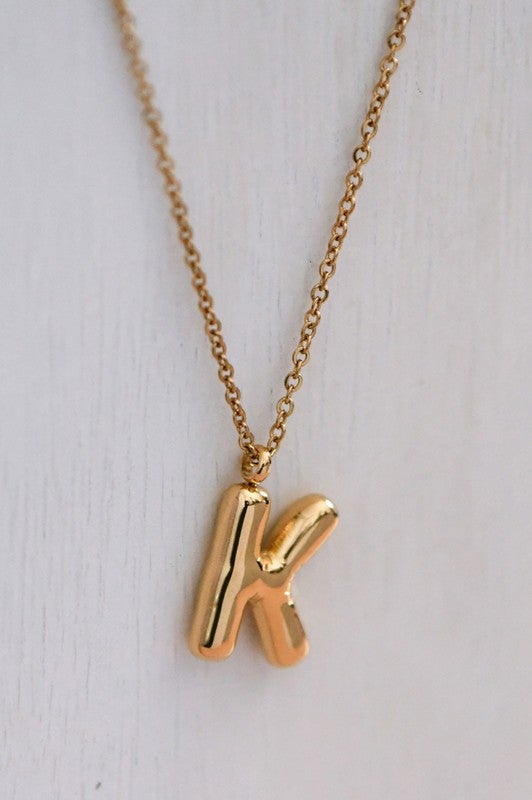 Balloon Initial Pendant Necklace