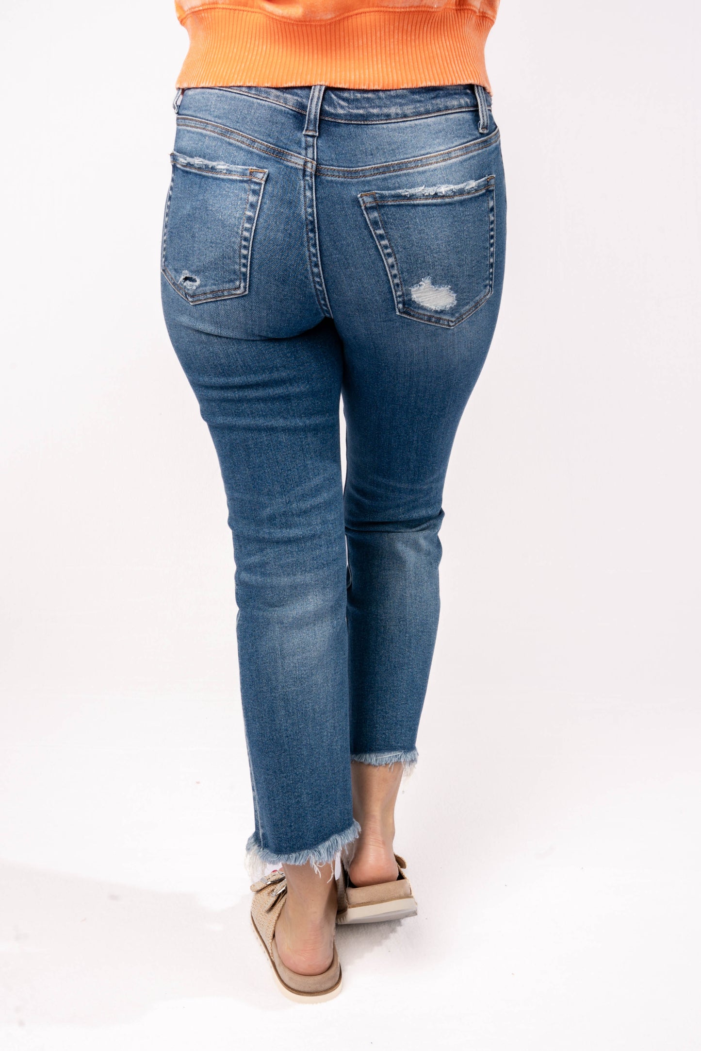 Flying Monkey | Catherine Mid Rise Crop Jeans