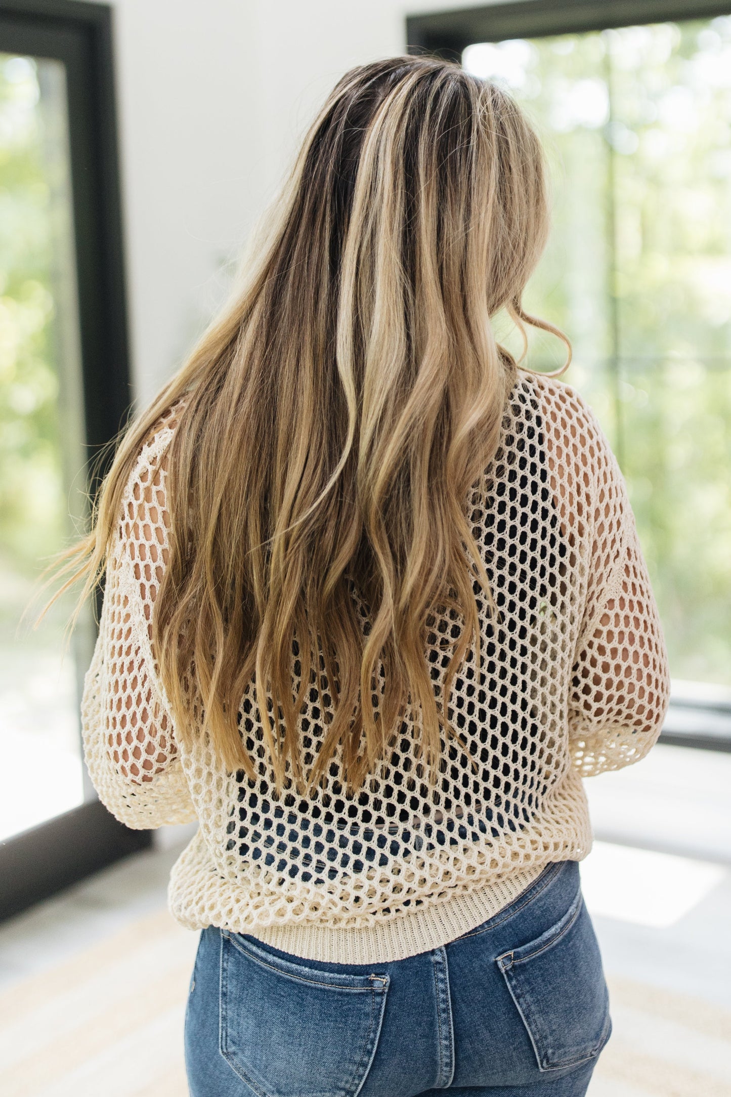 Open Knit Drop Shoulder Top *Final Sale*
