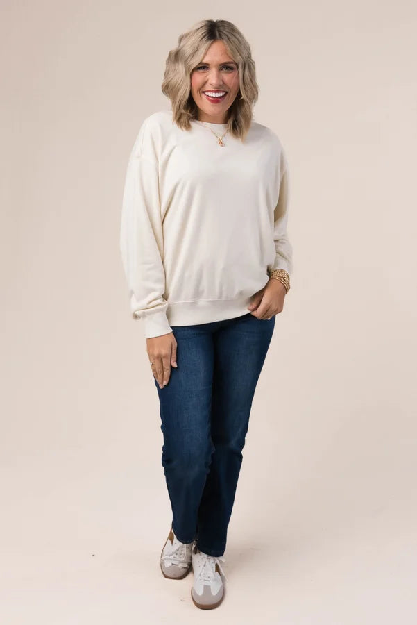 Washed Drop Shoulder Sweatshirt