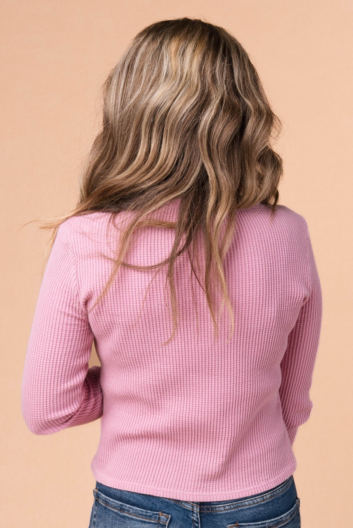Washed Waffle Knit Top