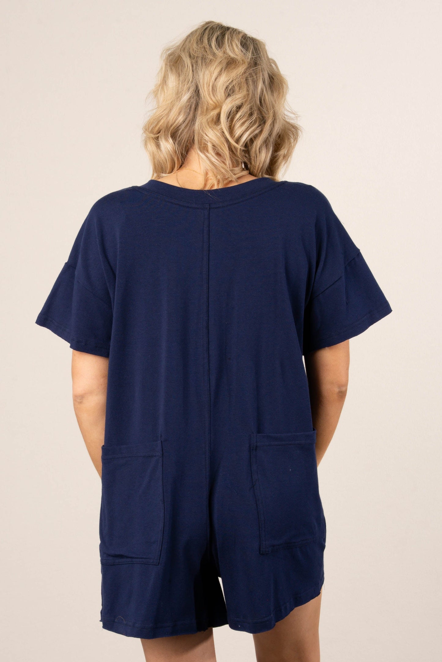 Reversible T-Shirt Romper in Navy *Final Sale*