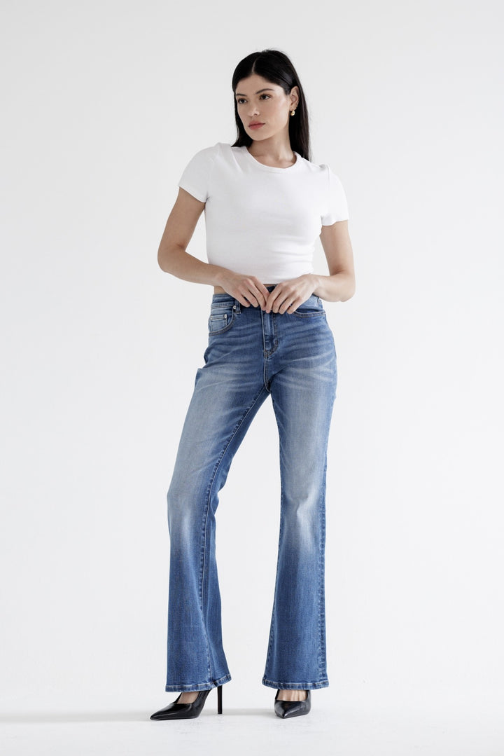Mica Denim | Noelle High Rise Flare Jeans