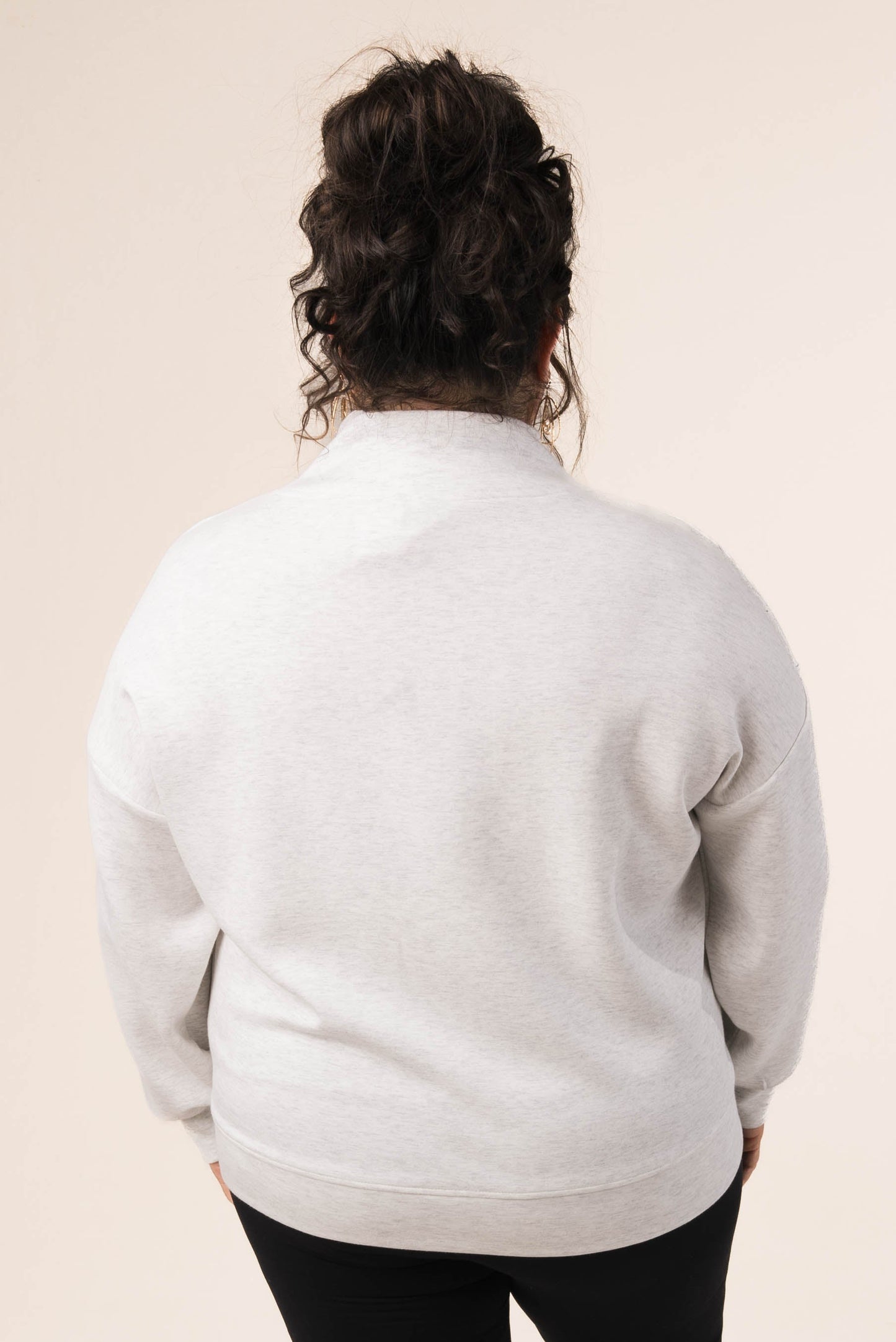 Open Neck Half Zip Scuba Pullover