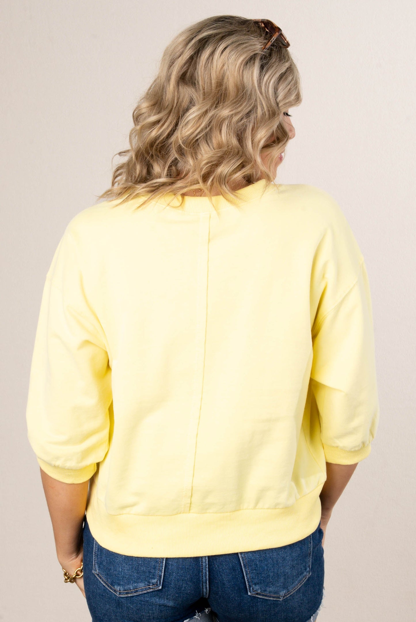 Top Stitch Dolman Pullover