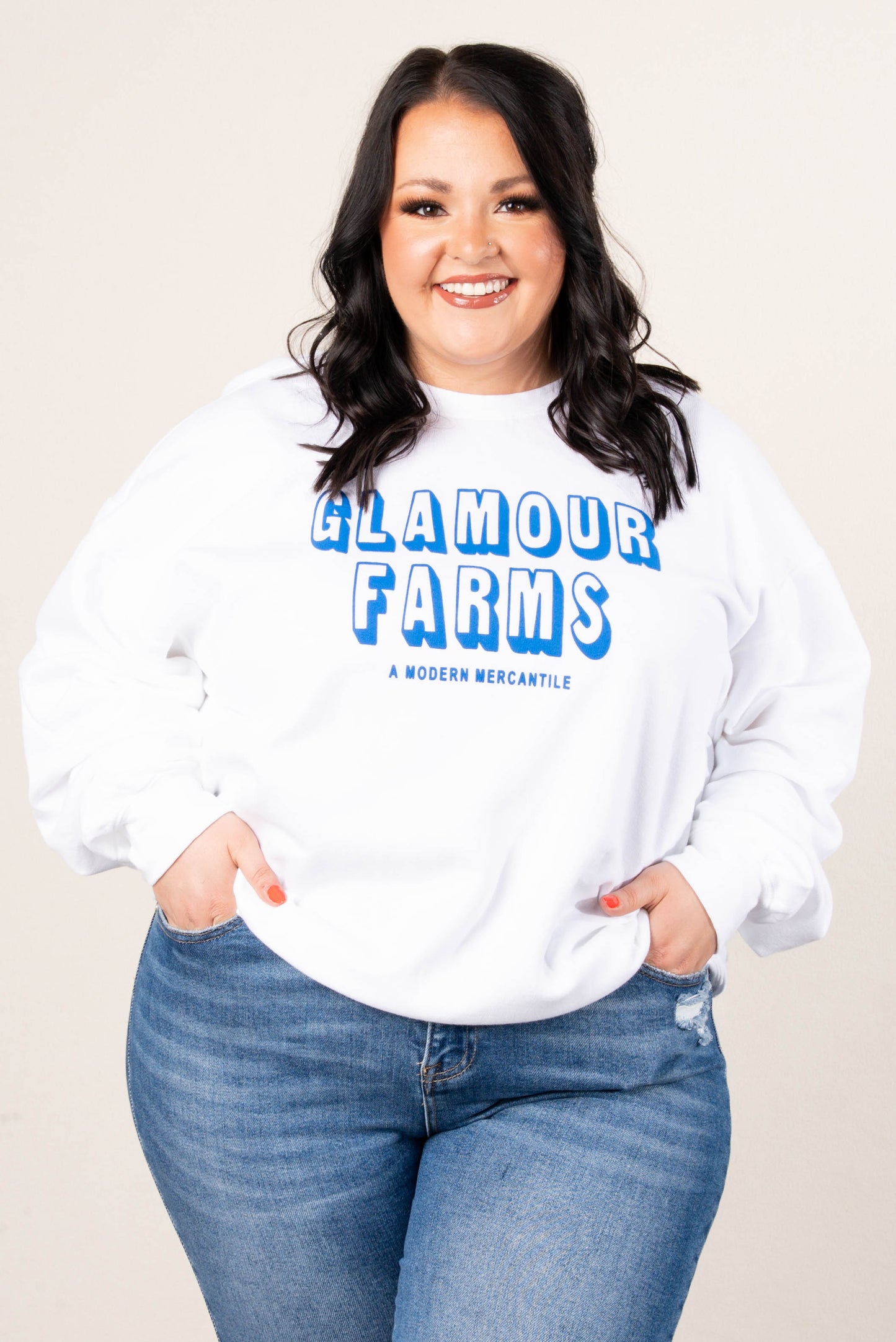 Glamour Farms A Modern Mercantile Graphic Sweatshirt