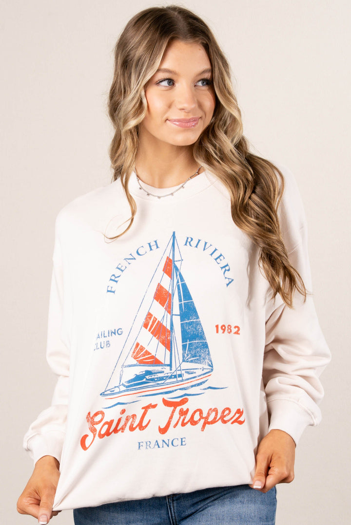 French Rivera Graphic Sweatshirt