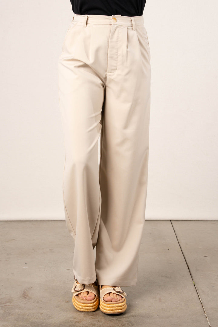 Twill Wide Leg Pants