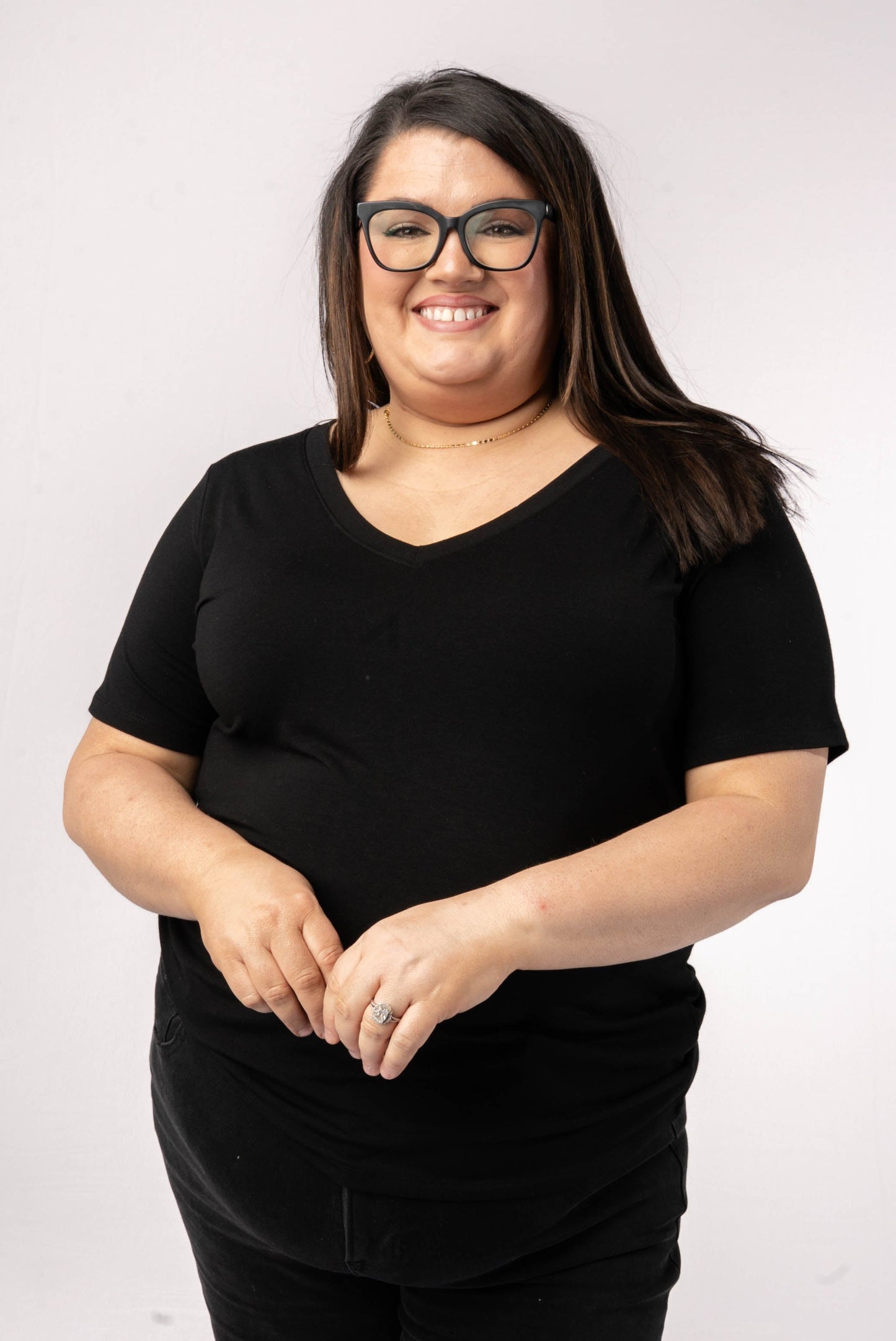 Relaxed Fit V-Neck Top