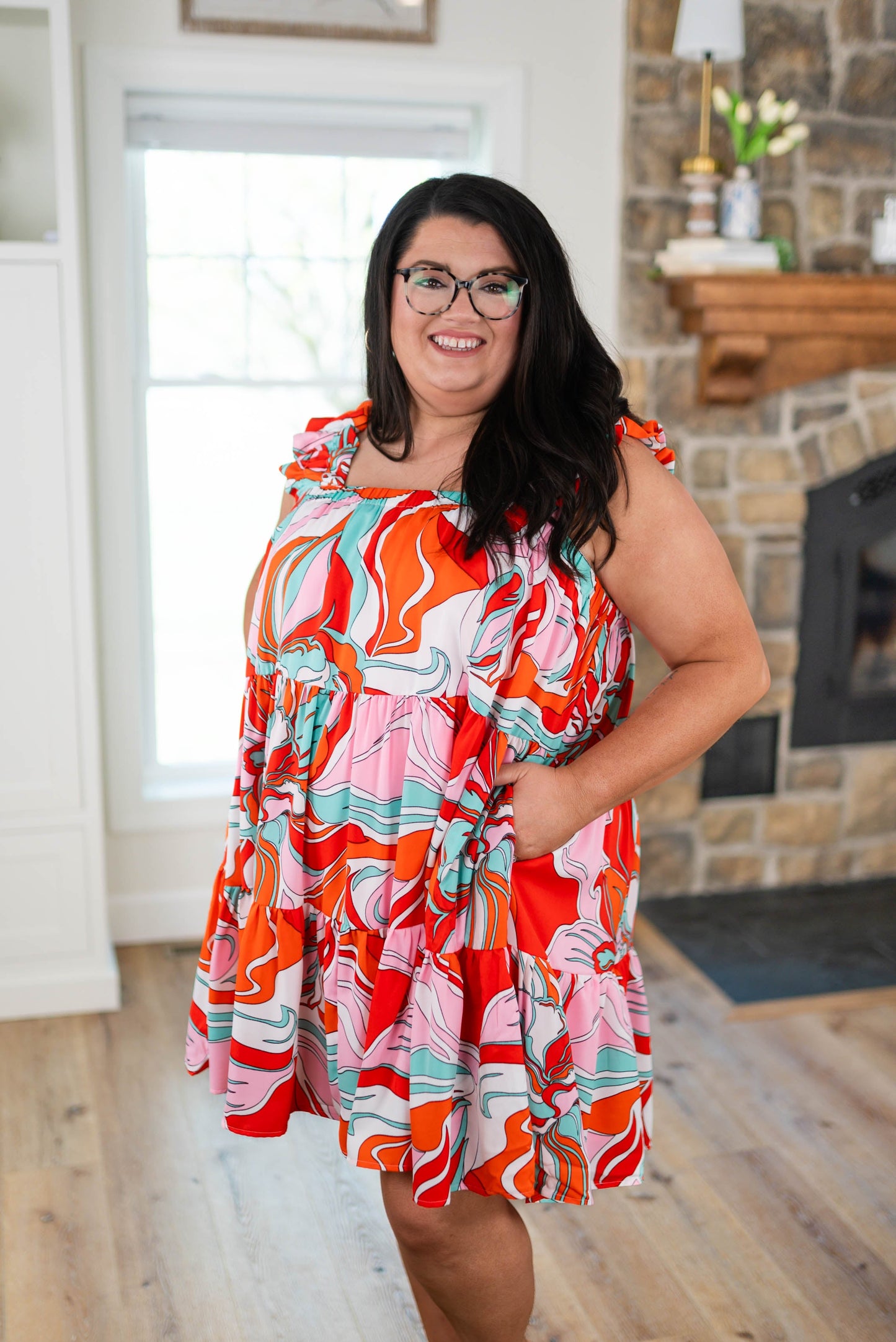Floral Sleeveless Tiered Dress *Final Sale*