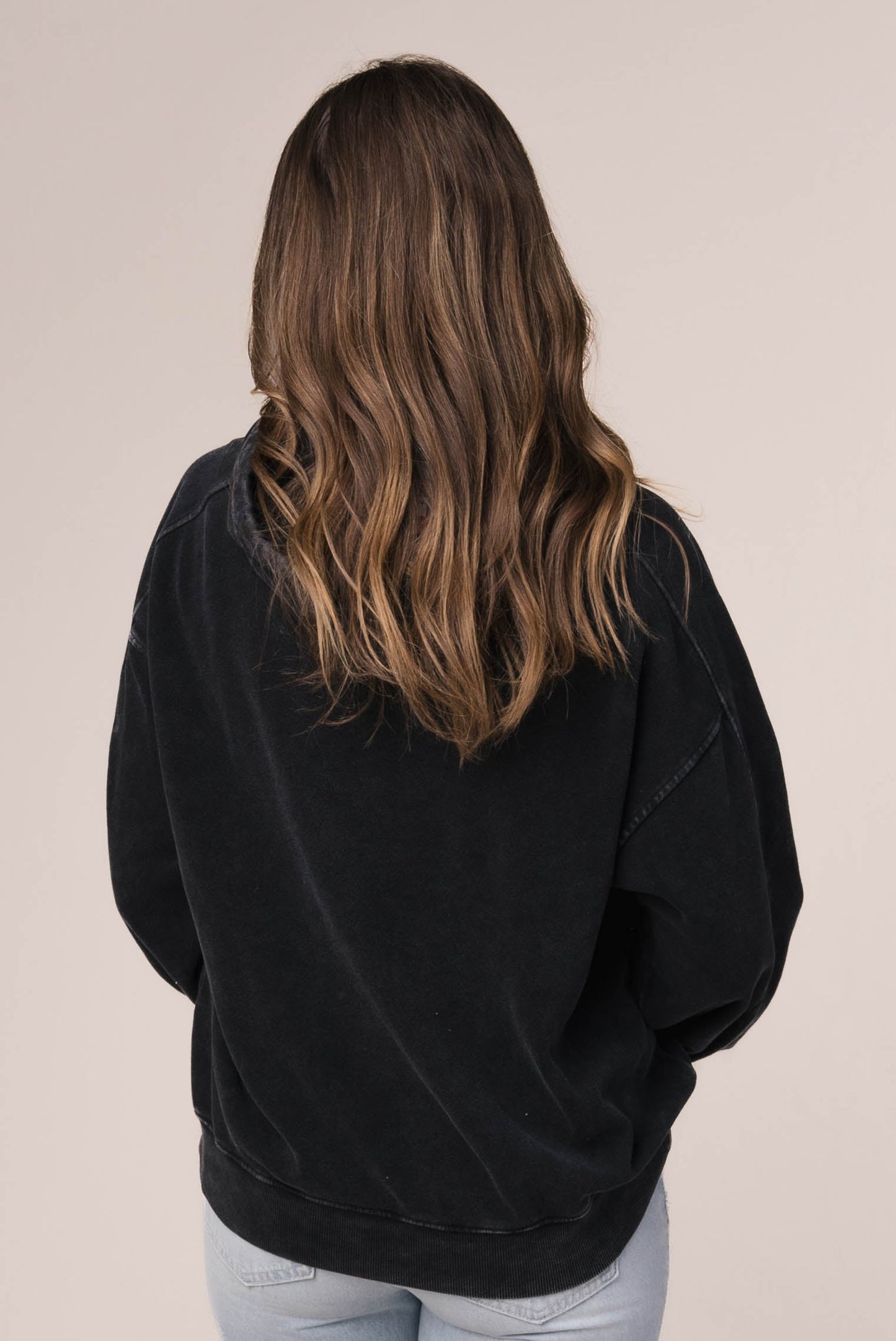 Washed Seamed Hooded Pullover