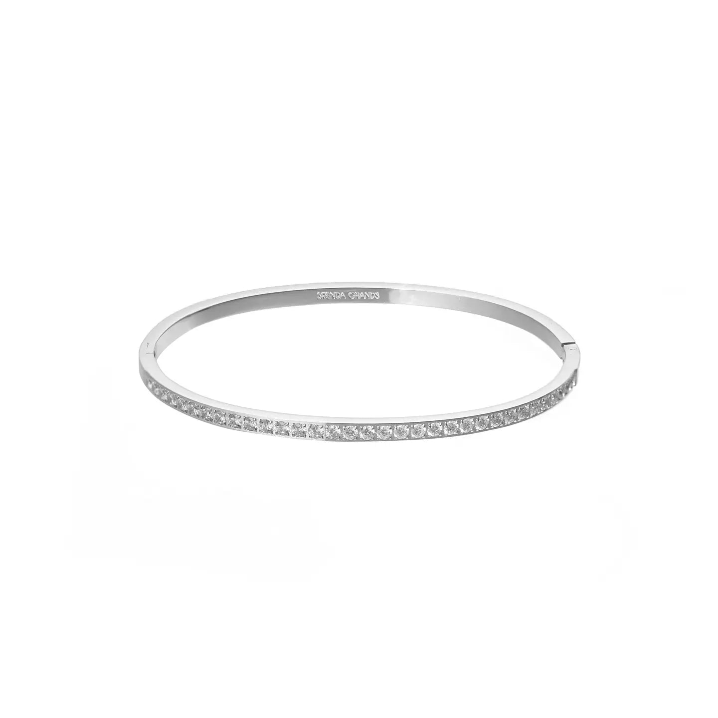 CZ Lined Bangle Bracelet
