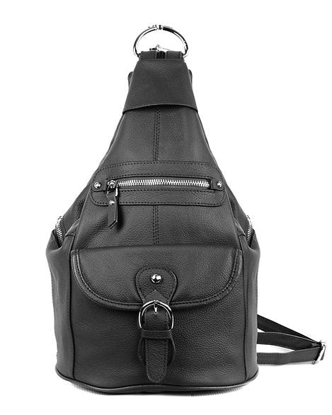 Leather Buckle Backpack