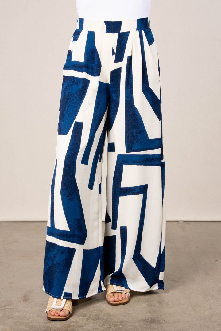 Geo High Waist Palazzo Pants