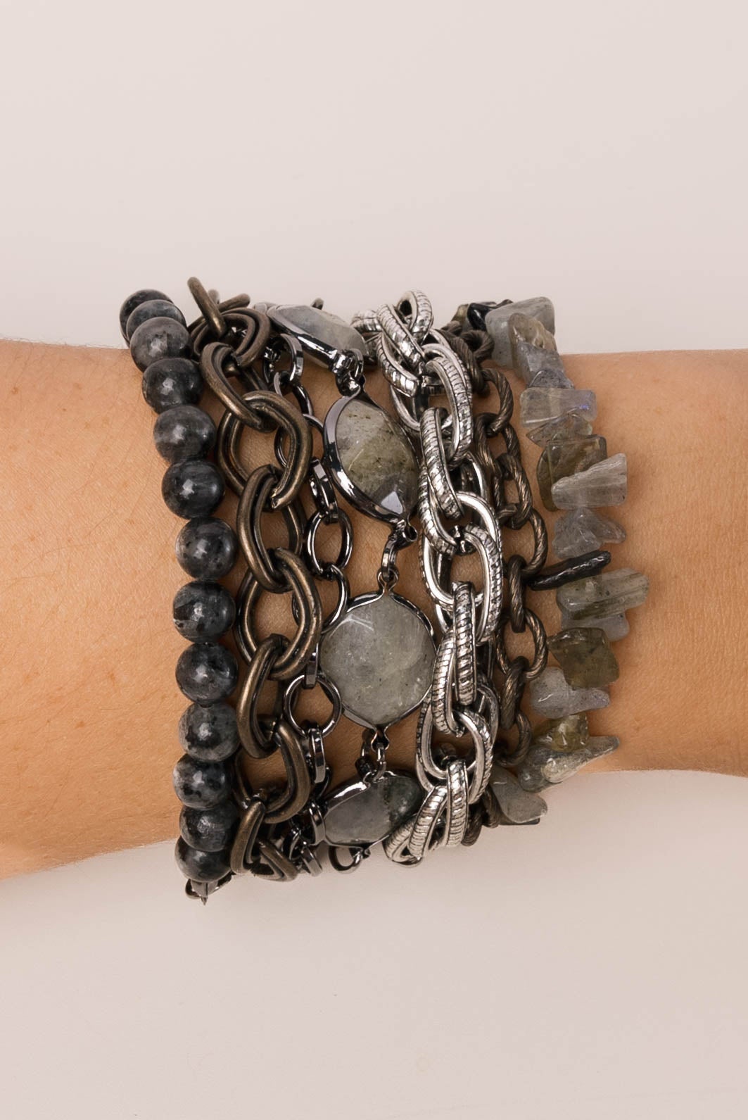 Vintage Bead + Chain Bracelet
