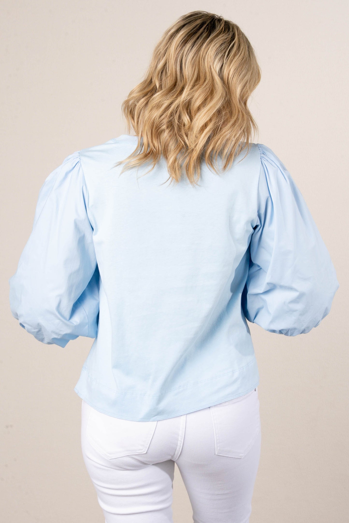 Poplin Pleated Waist Top