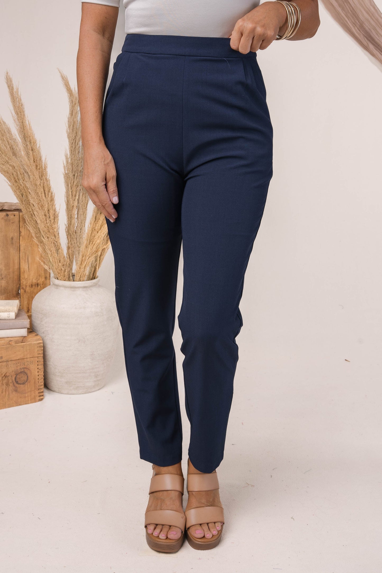 Side Zipper Ankle Pants