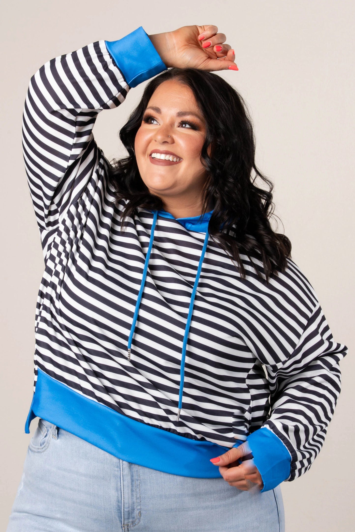 Georgia Mae Striped Hooded Pullover