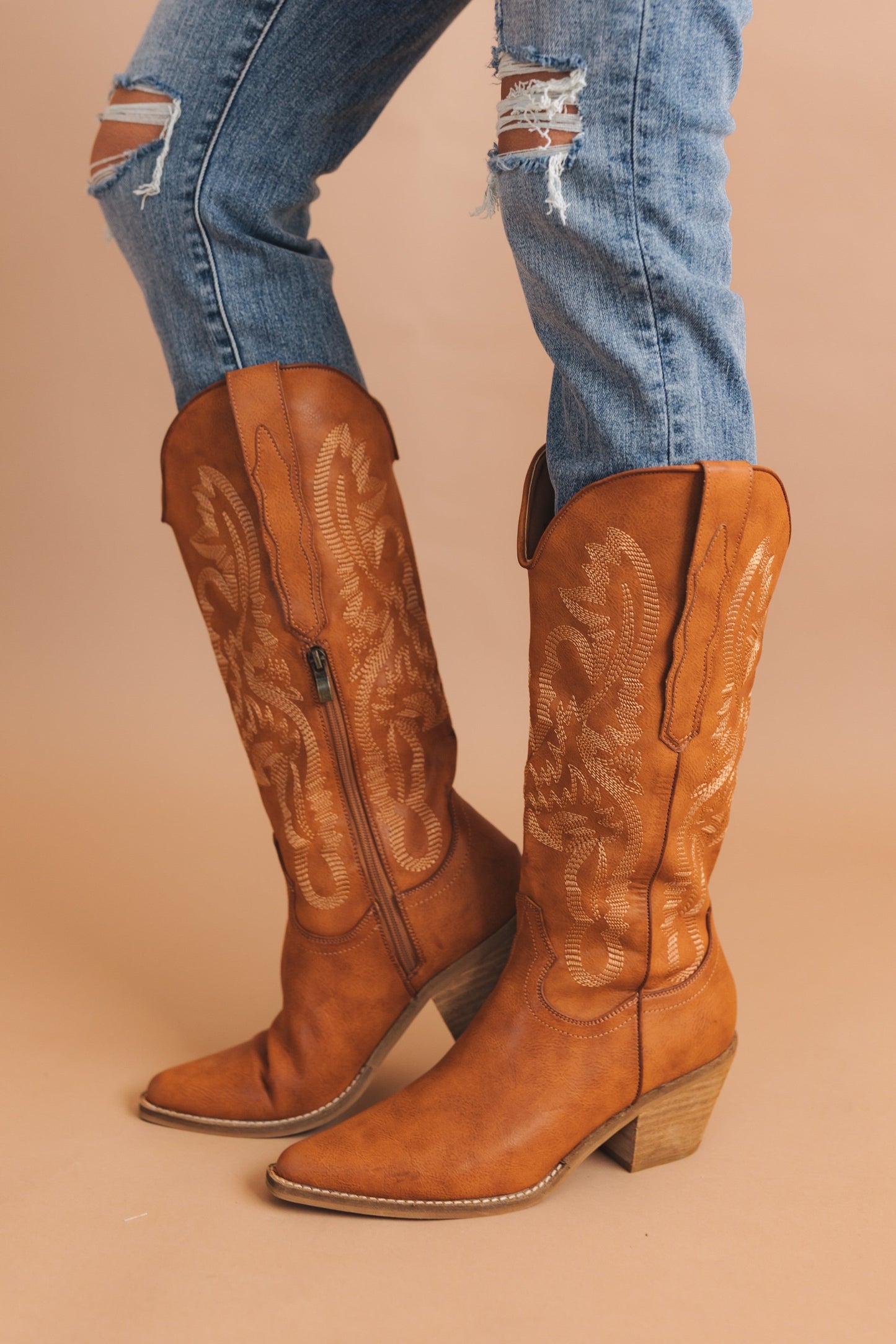Adela Embroidered Western Boot