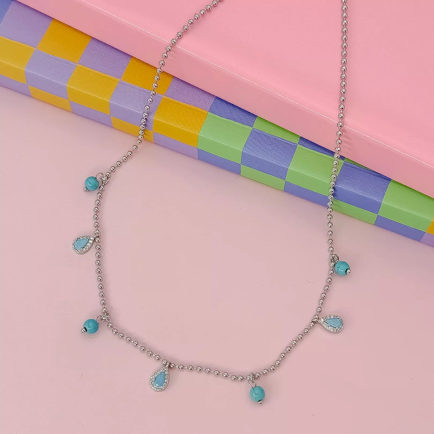Turquoise Teardrop Necklace