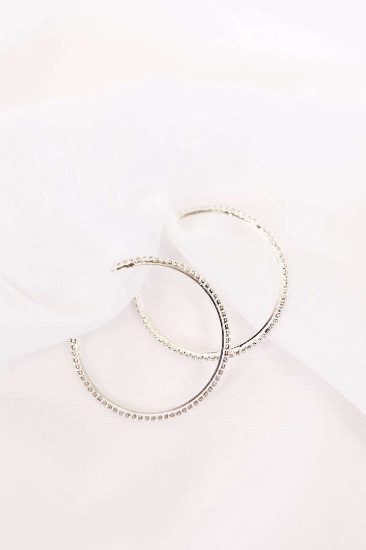 Rhinestone Hoop Earrings
