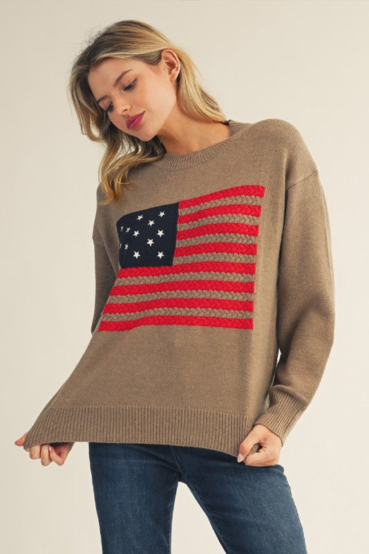 American Flag Sweater
