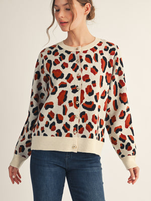Leopard Sweater Cardigan