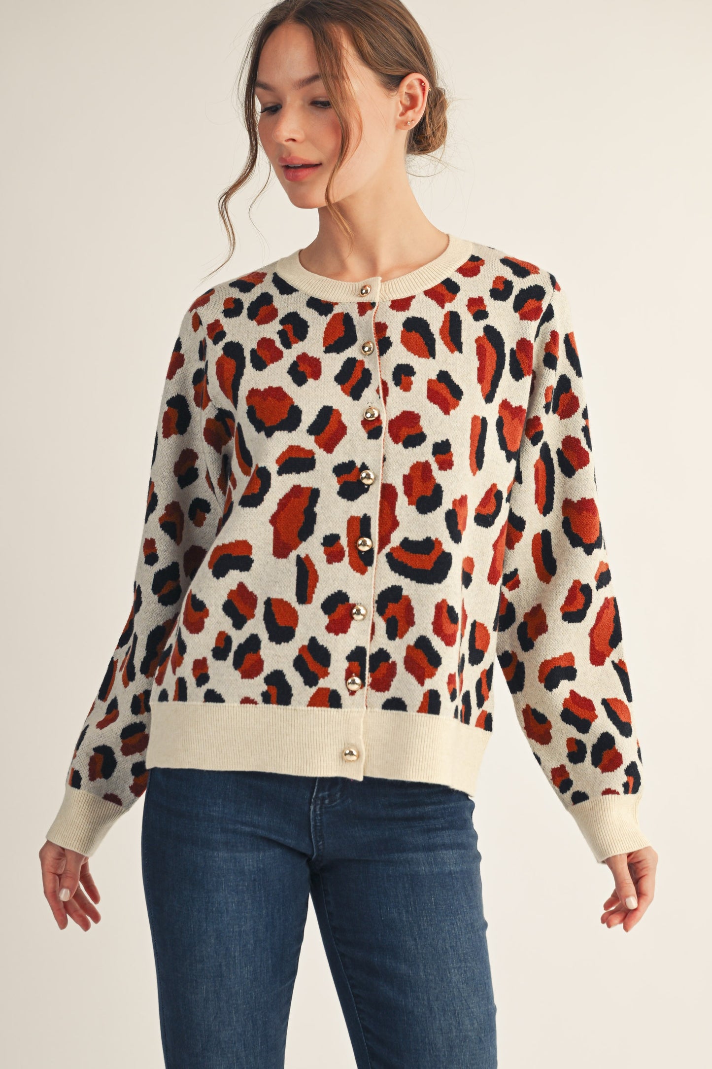 Leopard Sweater Cardigan