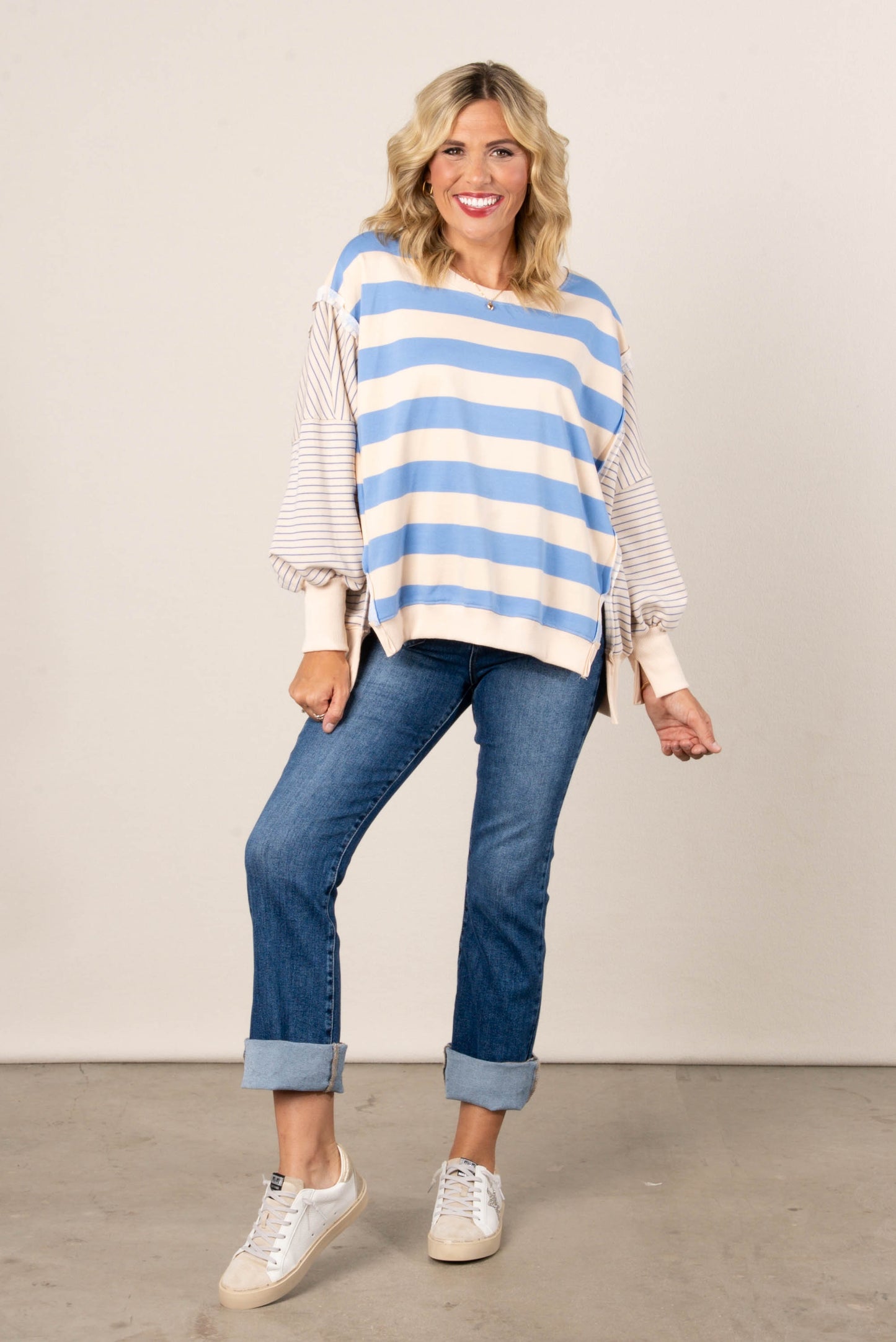 Oversized Striped Top