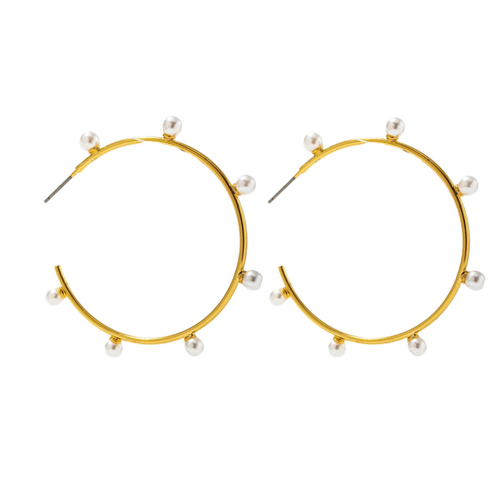 Jennifer Pearl Hoop Earrings