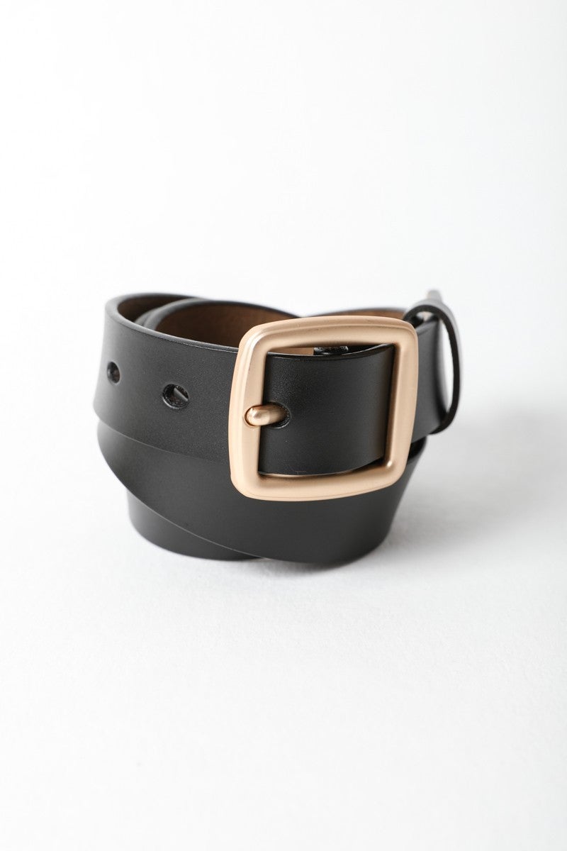 Classic Leather Buckle Belt