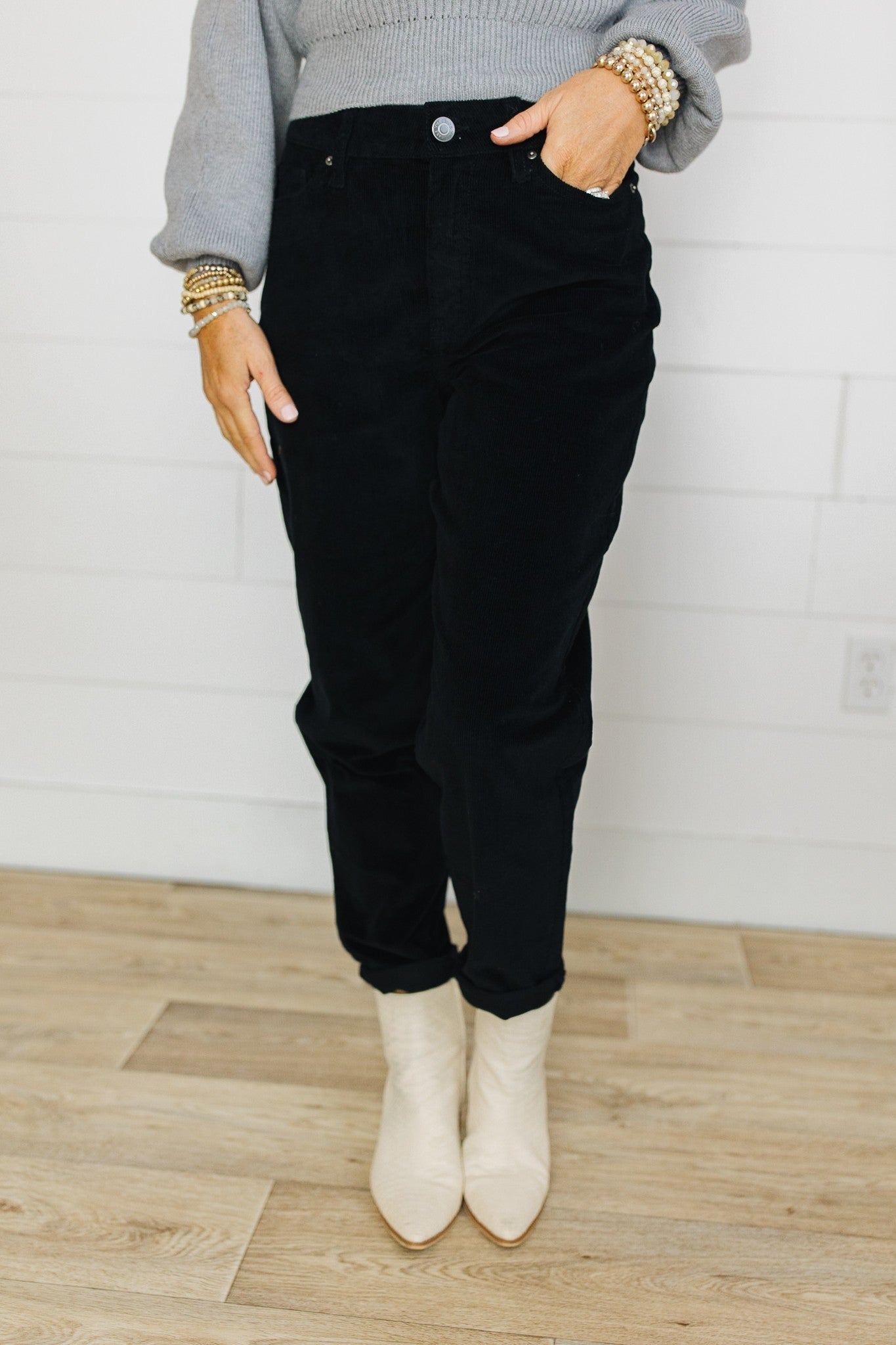 YMI Corduroy High Rise Mom Pants *Final Sale*