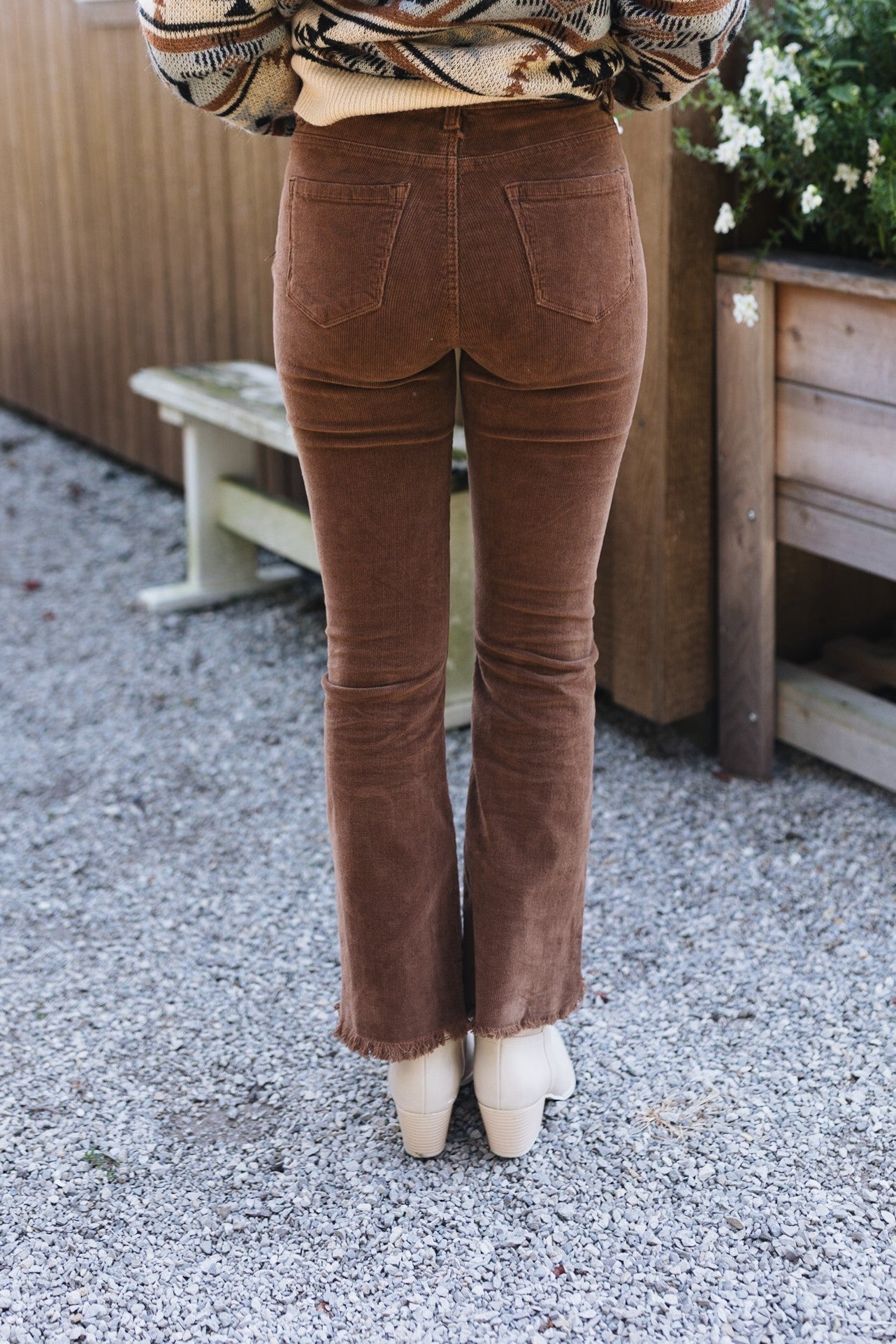 Corduroy Kick Flare Crop Pants *Final Sale*
