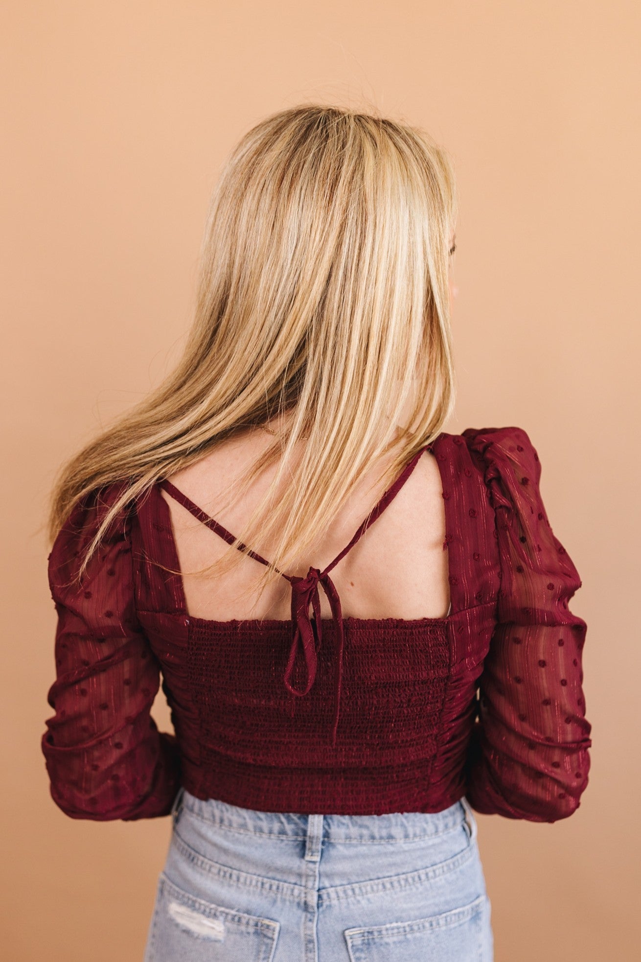 Swiss Dot Ruched Top *Final Sale*