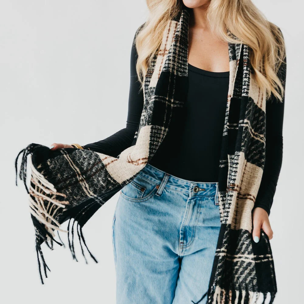 Penny Plaid Fringe Scarf PRE-ORDER
