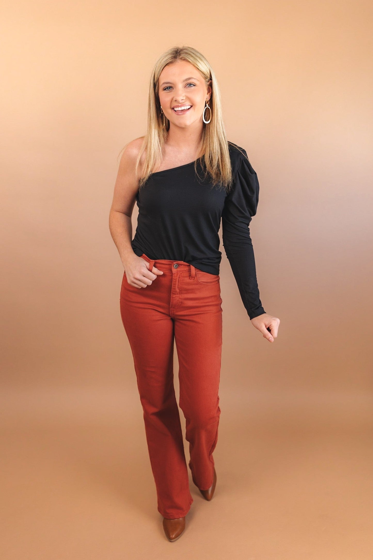 sku32539 | Pleated One Shoulder Top *Final Sale*