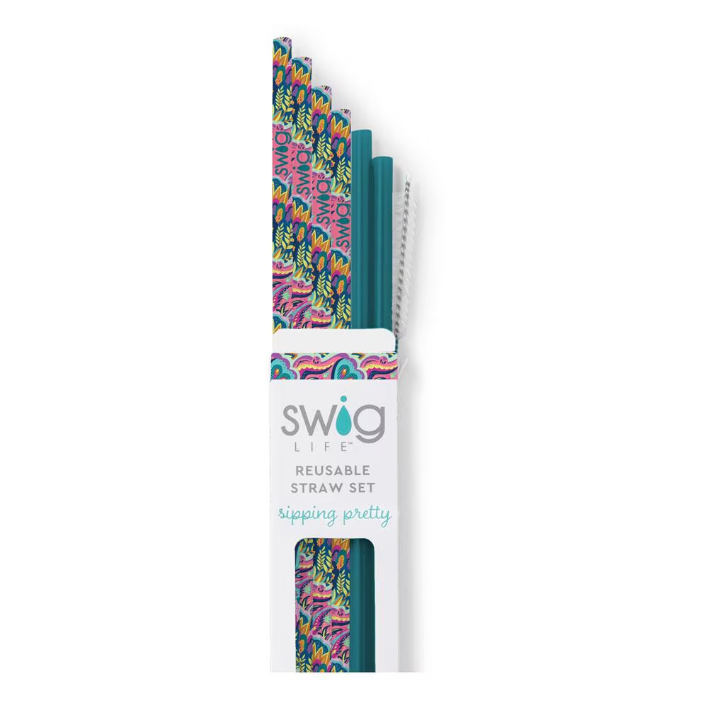 Swig Reusable Straws + Brush Set