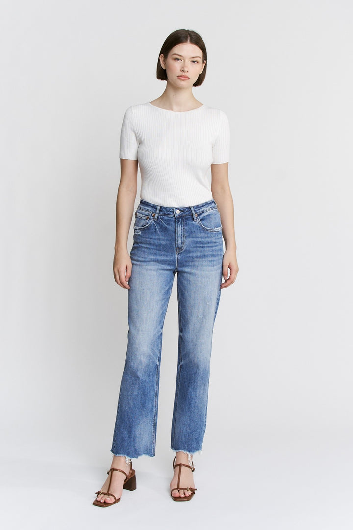 Mica Denim | Fallon High Rise Loose Straight Leg Jeans