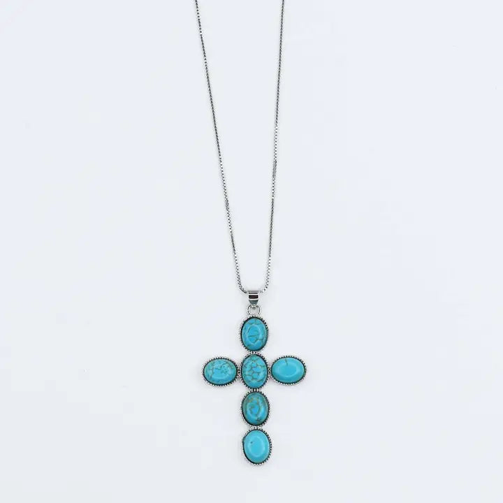 Turquoise Faith Cross Necklace PRE-ORDER