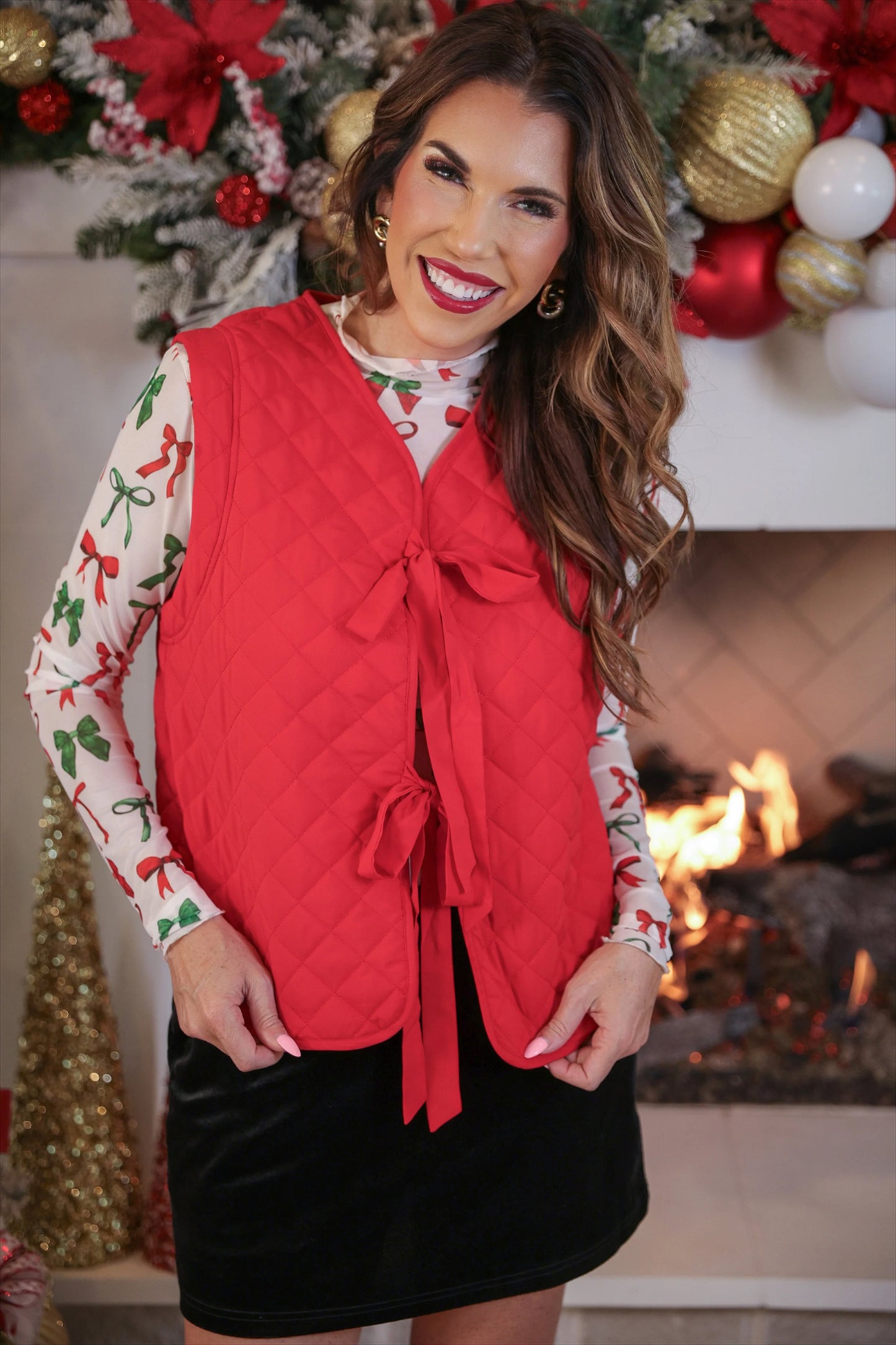 Twila Quilted Tie Vest PRE-ORDER