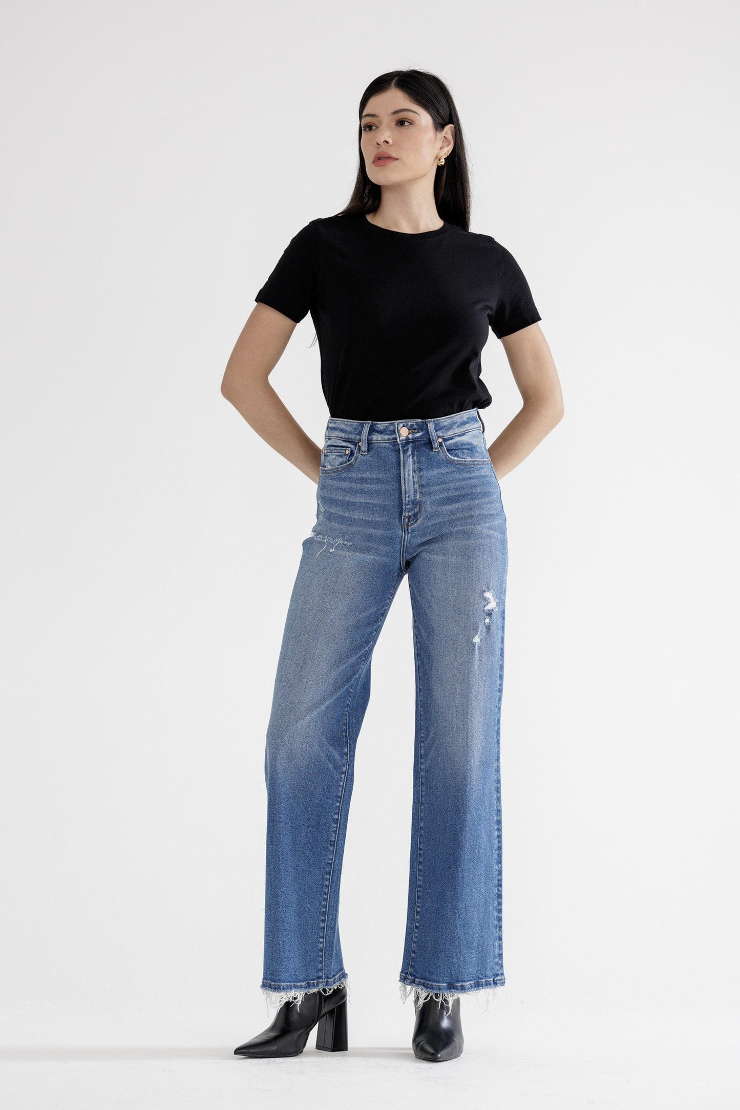 (MDP-W180LT) Mica High Rise Wide Leg Jeans PRE-ORDER