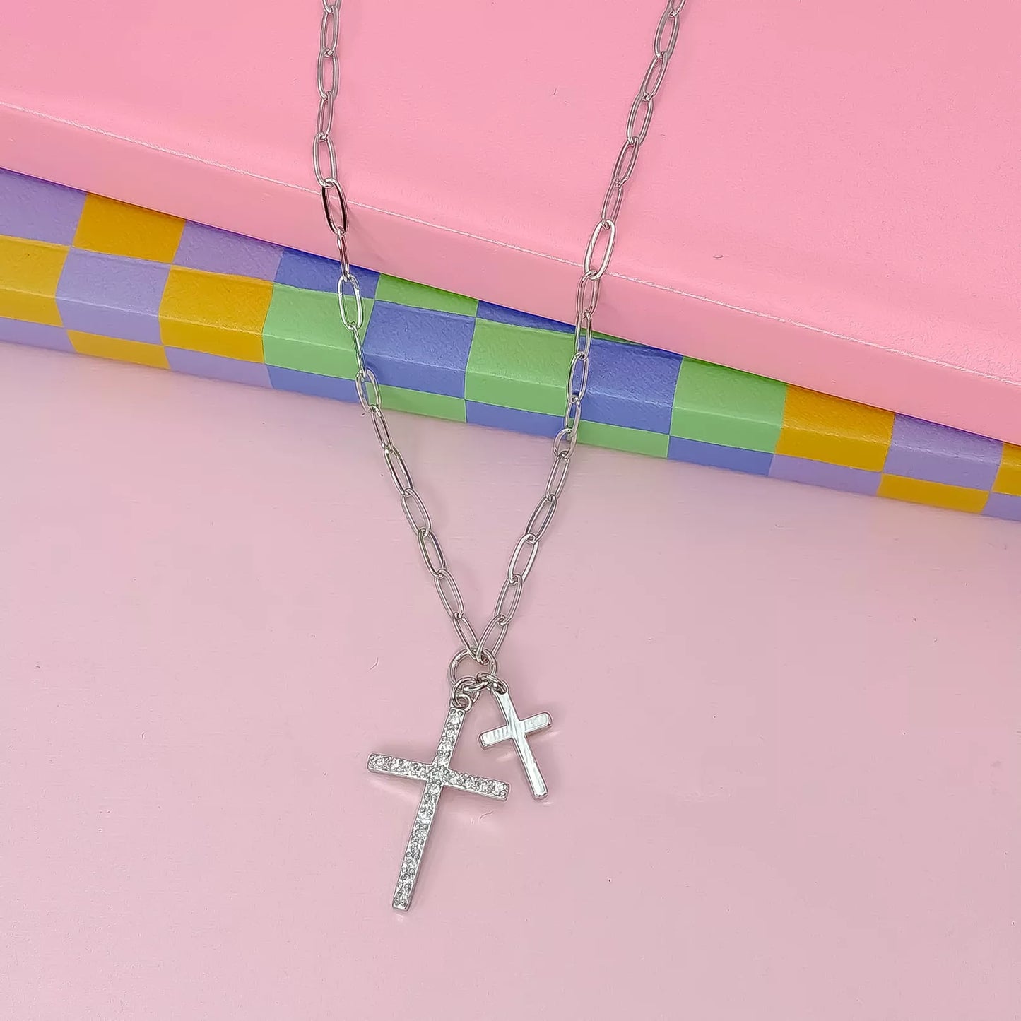 Double Cross Necklace