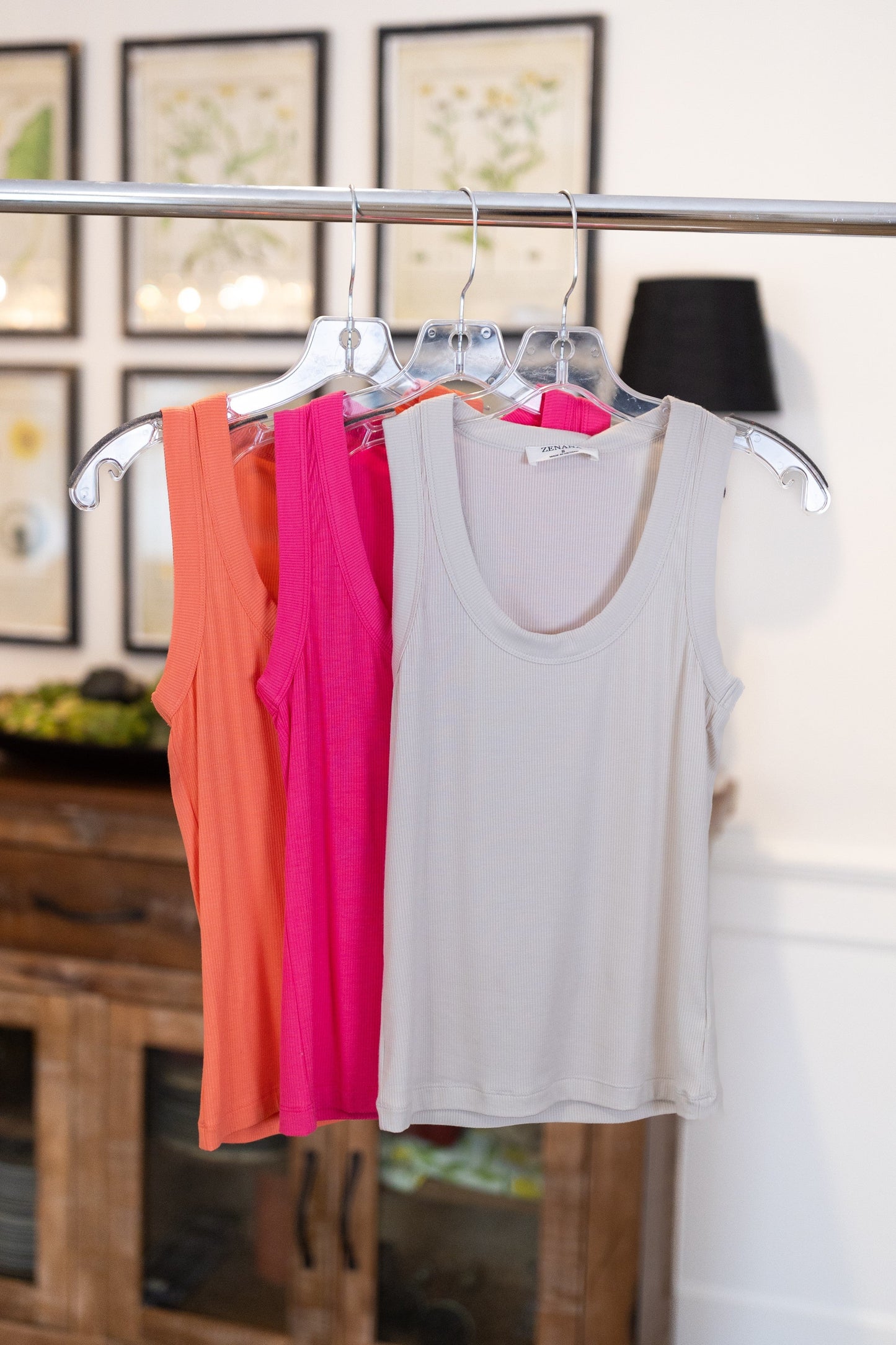 Ribbed Scoop Neck Tank