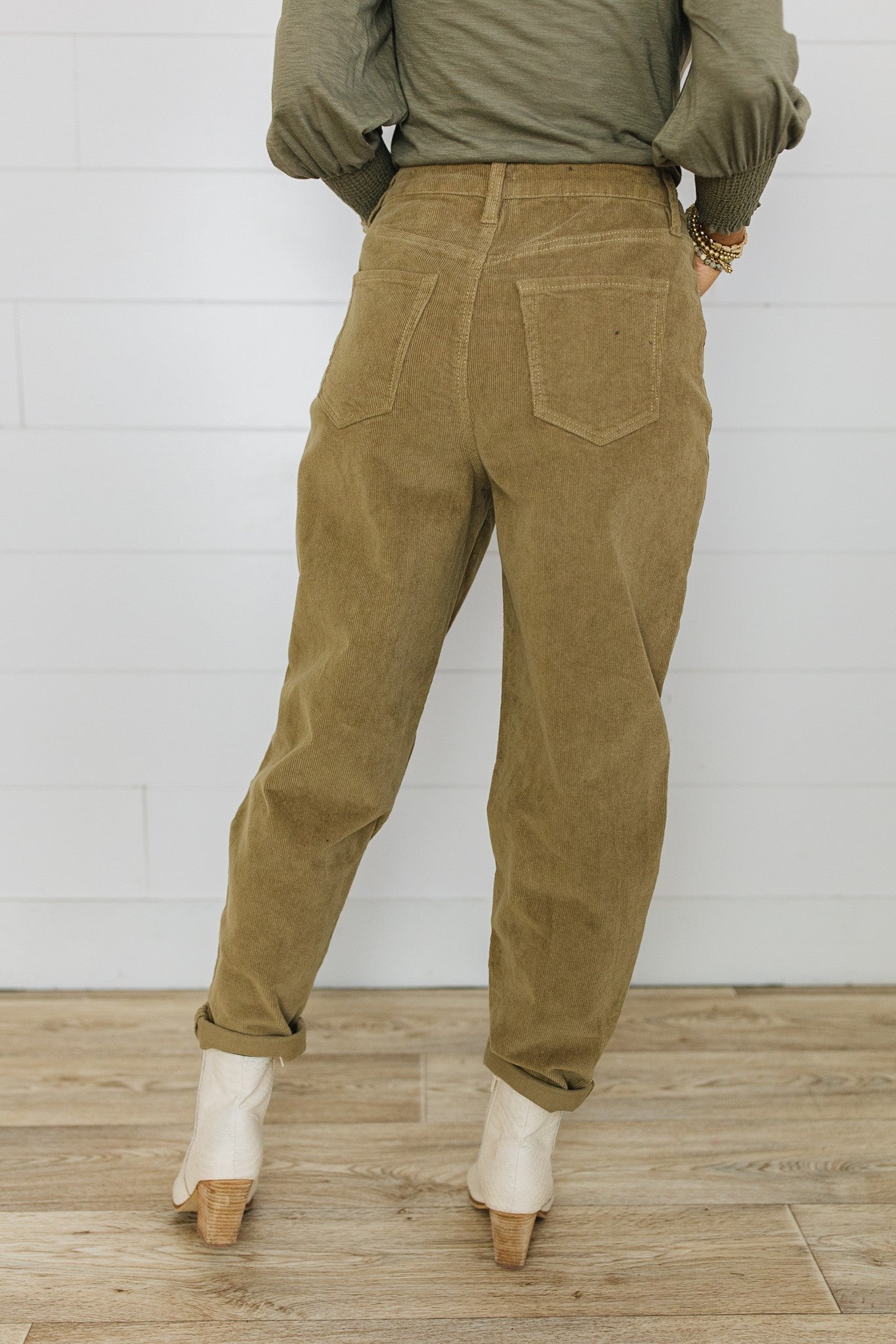 YMI Corduroy High Rise Mom Pants *Final Sale*