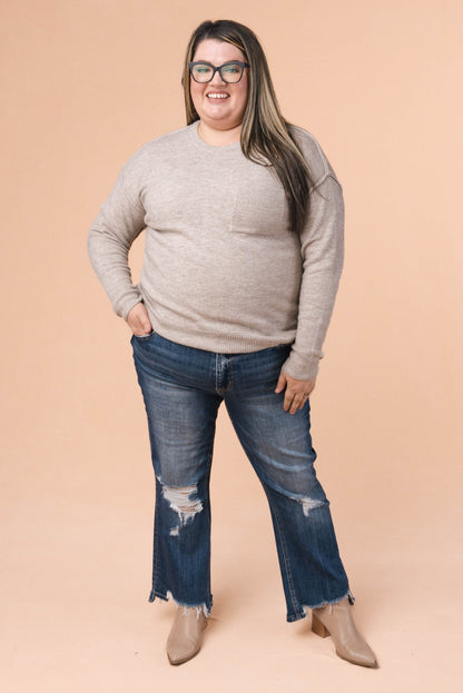 Melange Knit Hi-Lo Sweater *Final Sale*