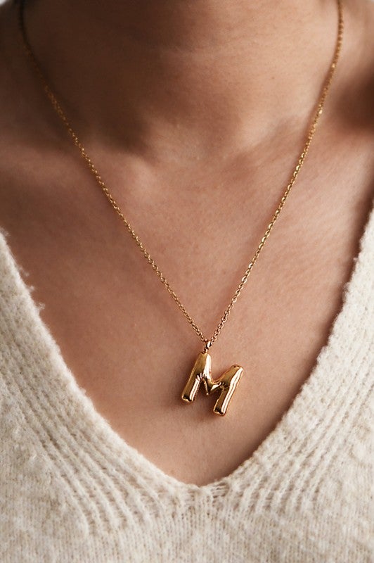 Balloon Initial Pendant Necklace