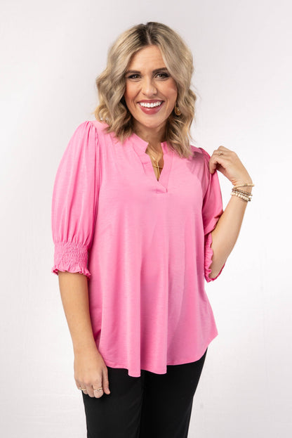 Liz Smocked Sleeve Top *Final Sale*