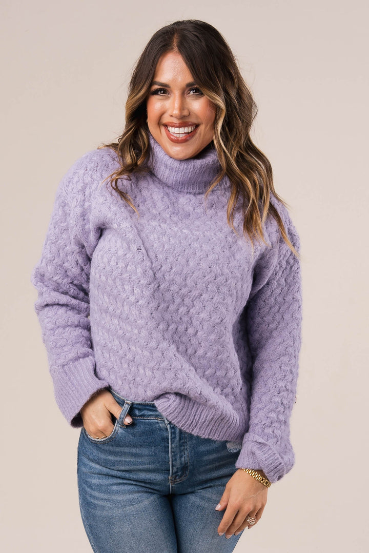 Basketweave Turtleneck Sweater *Final Sale*